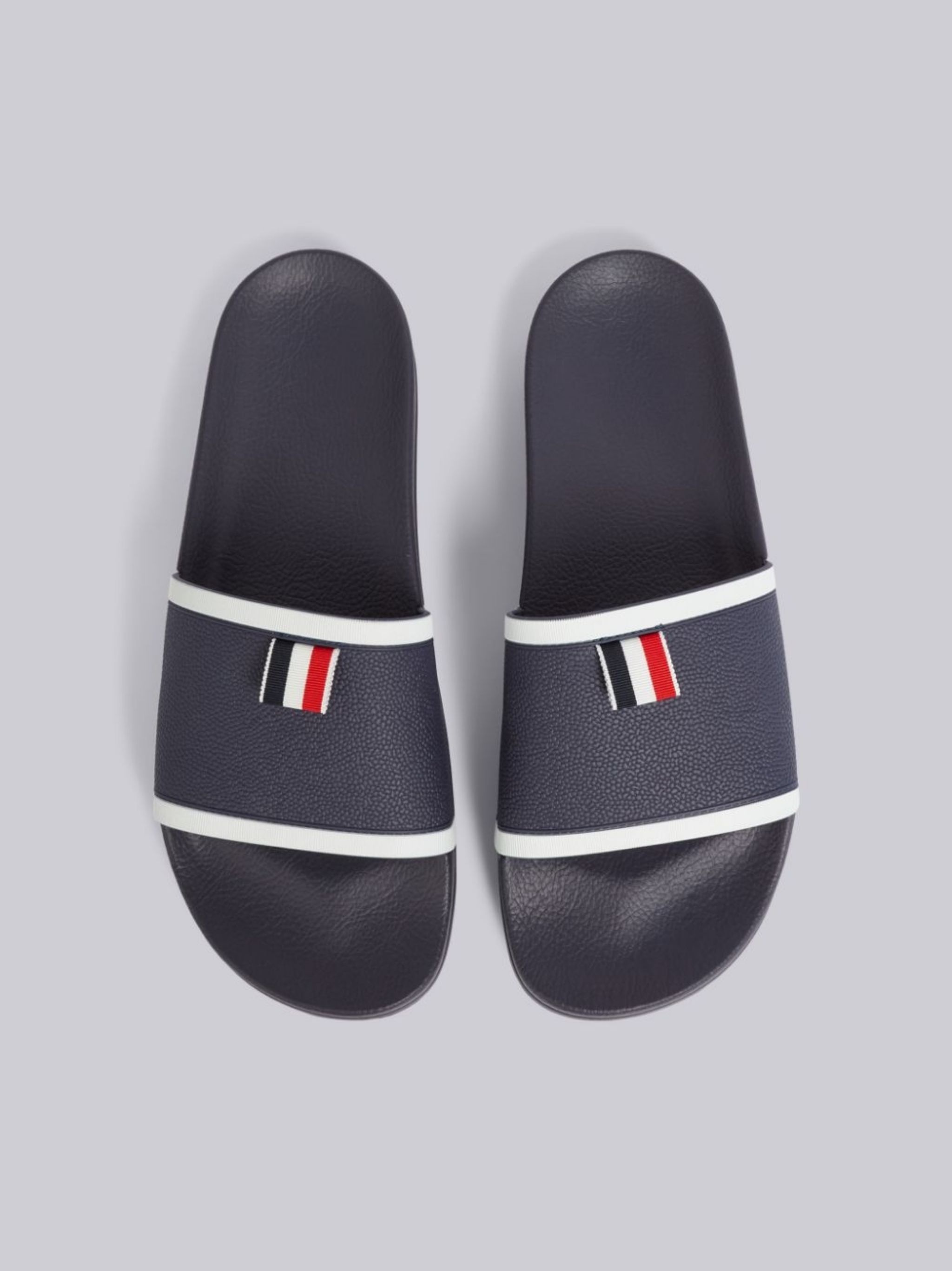 grosgrain-trim terrycloth slides - 4