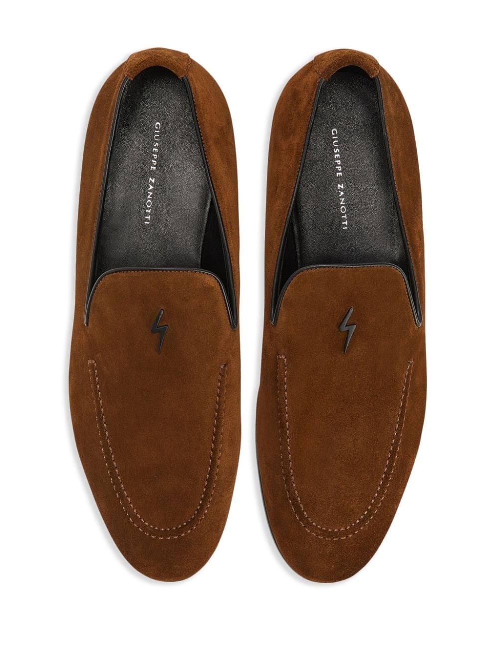 G-Flash motif-embroidered loafers - 4
