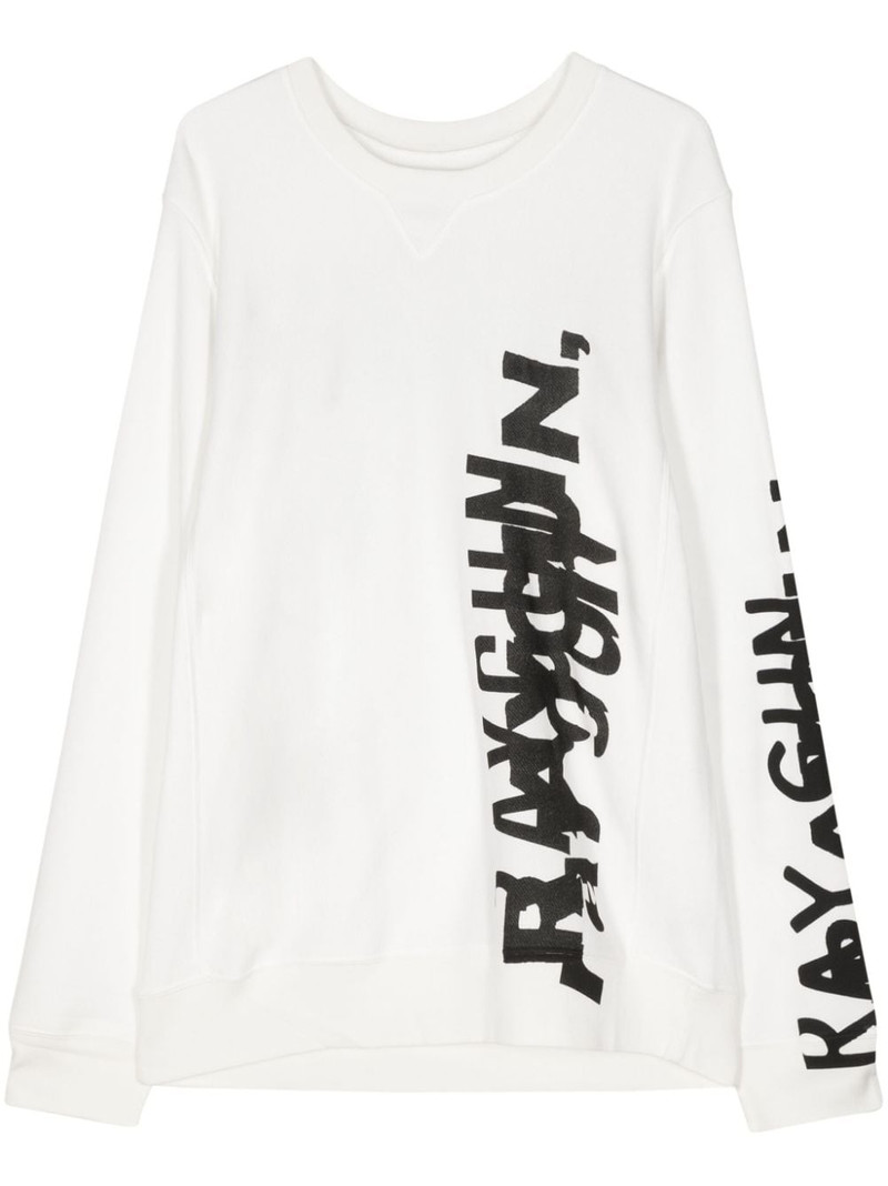graffiti-print 긴 소매 스웨터 1