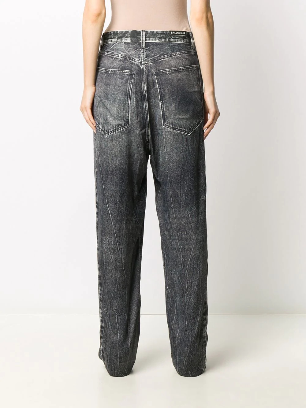 elongated baggy jeans - 4