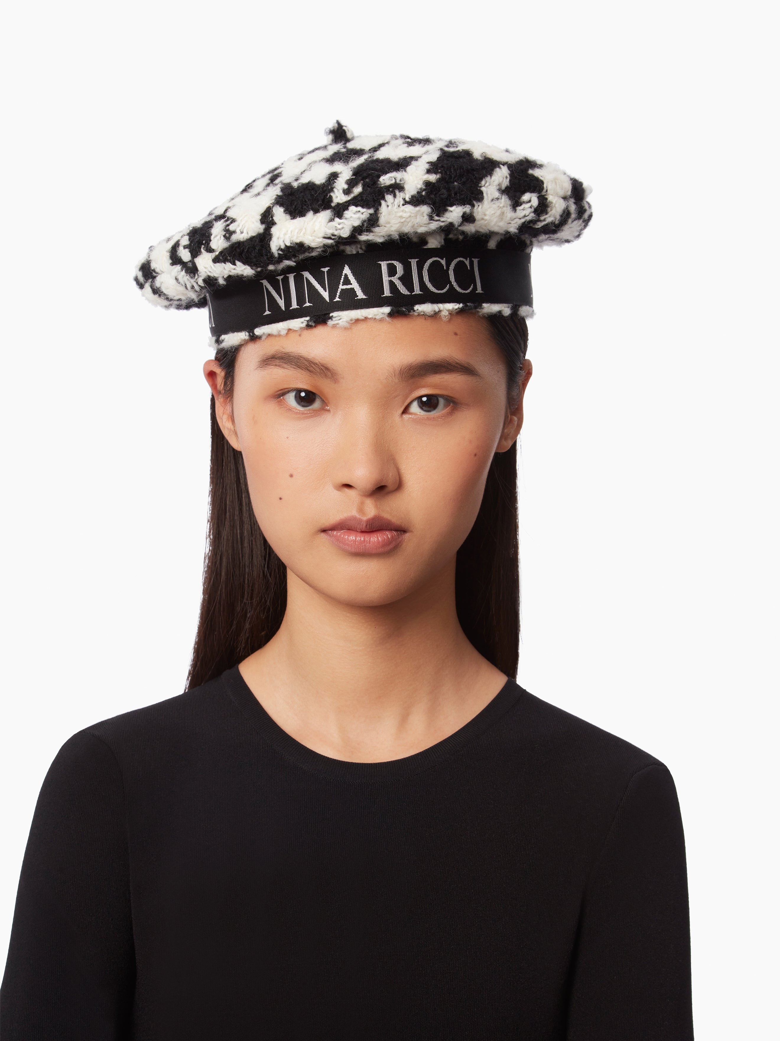 WOOL BERET WITH NINA RICCI LOGO - 3