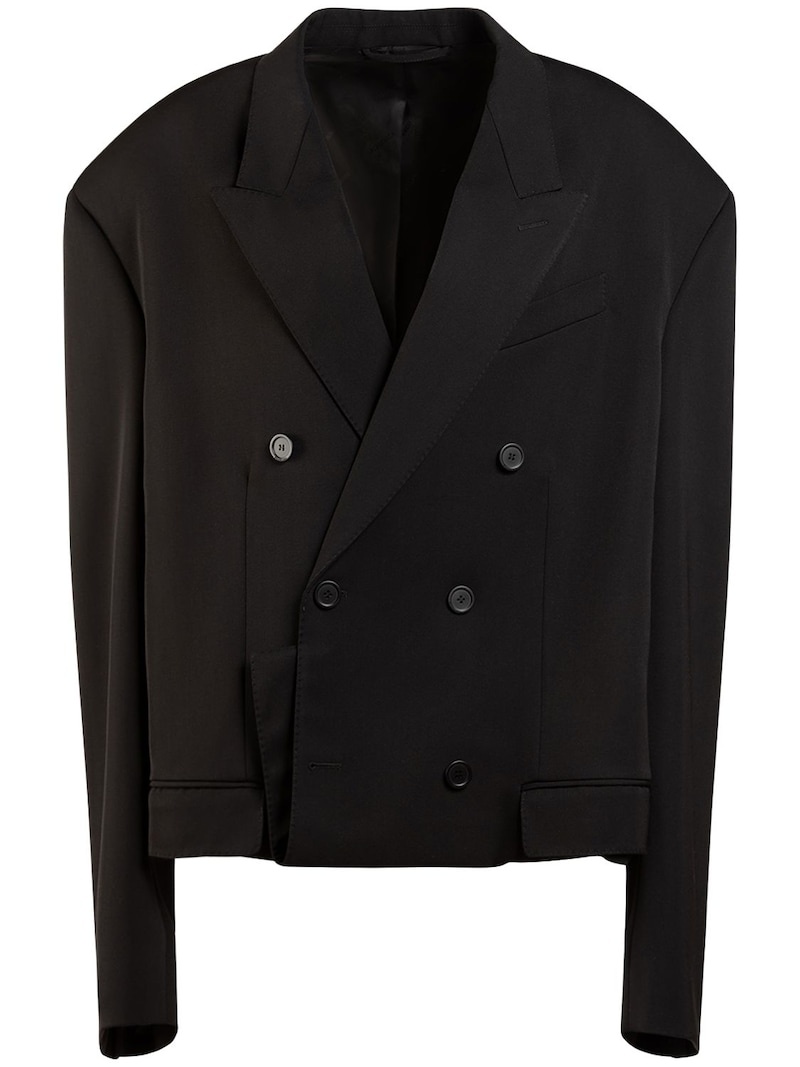 Folded tailored wool jacket - 1