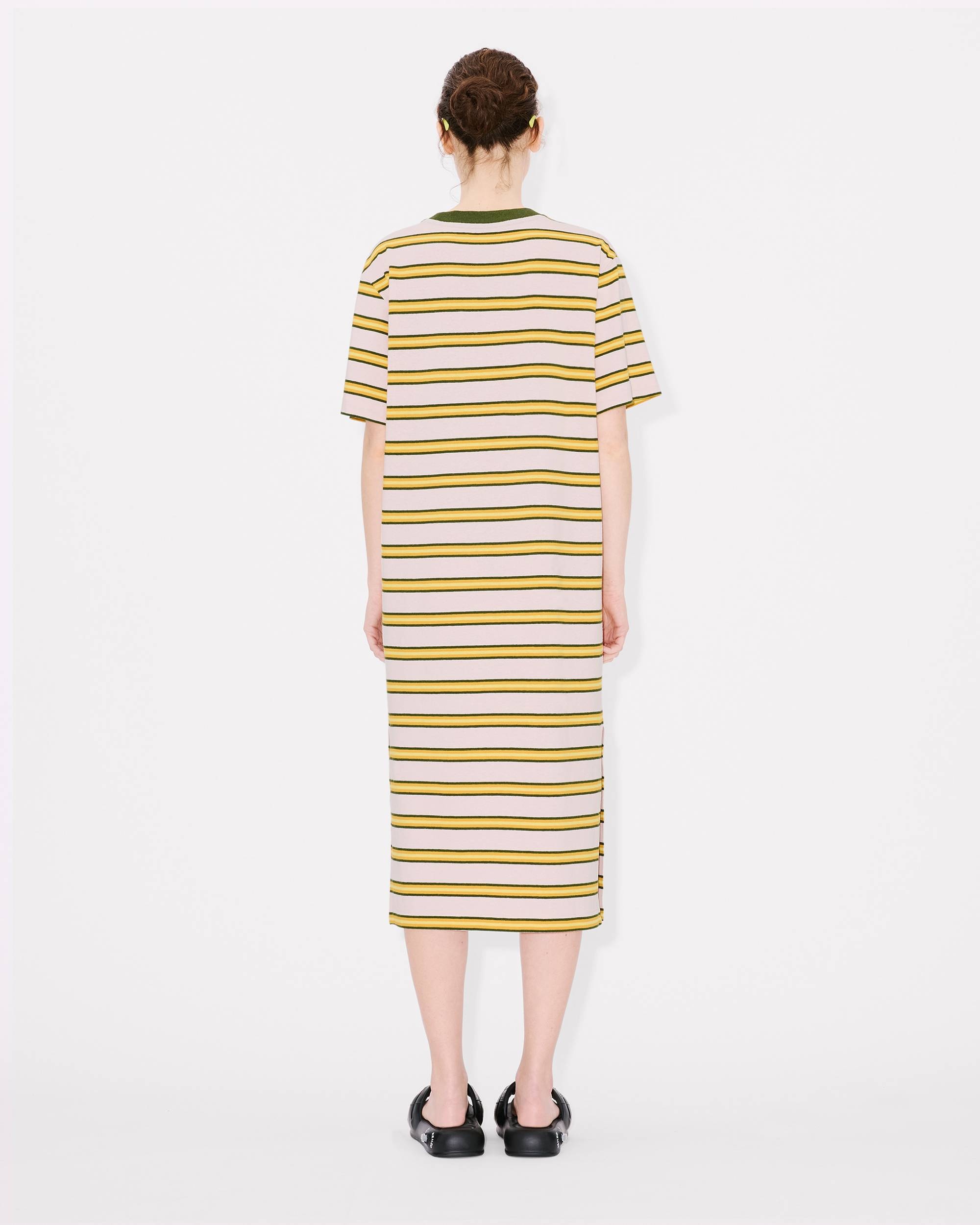 'KENZO Coast Lines' long T-shirt dress in cotton linen - 4