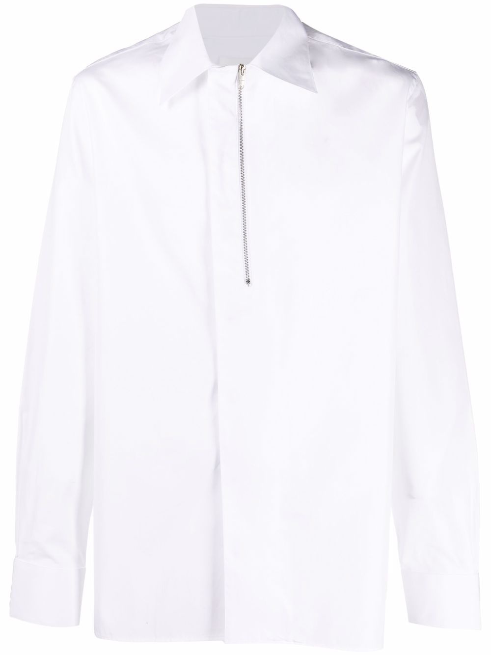 half-zip poplin shirt - 1