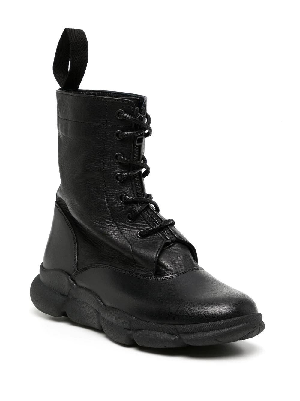 lace-up combat boots - 3