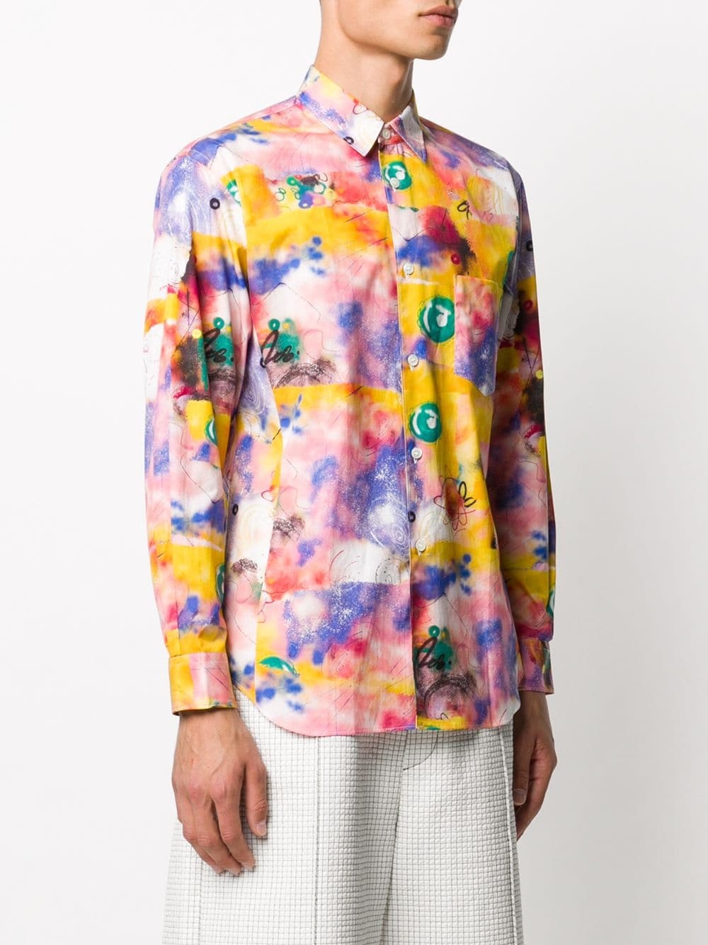 abstract graphic print shirt - 3