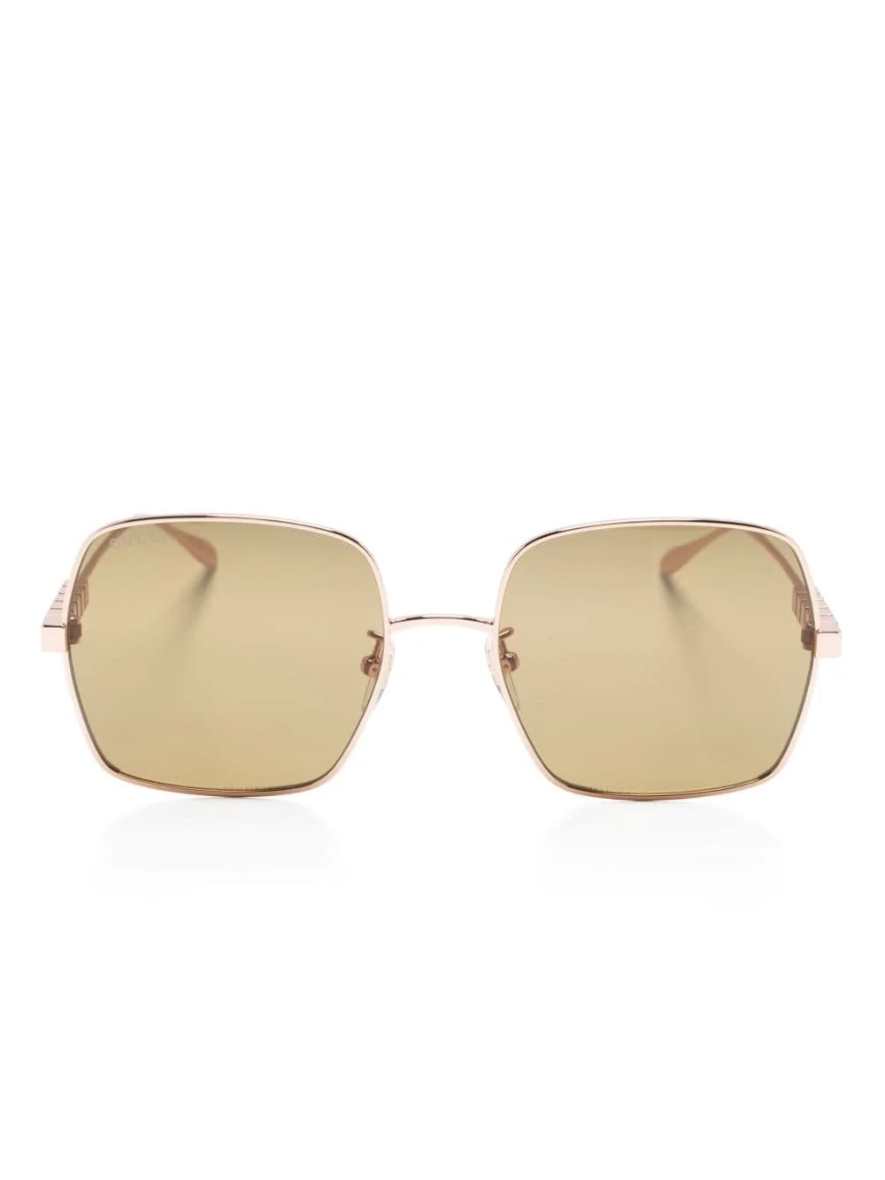 lettering-detail square-frame sunglasses - 1