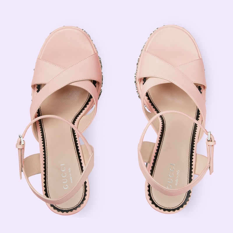 GUCCI Women's Interlocking G studs sandal outlook