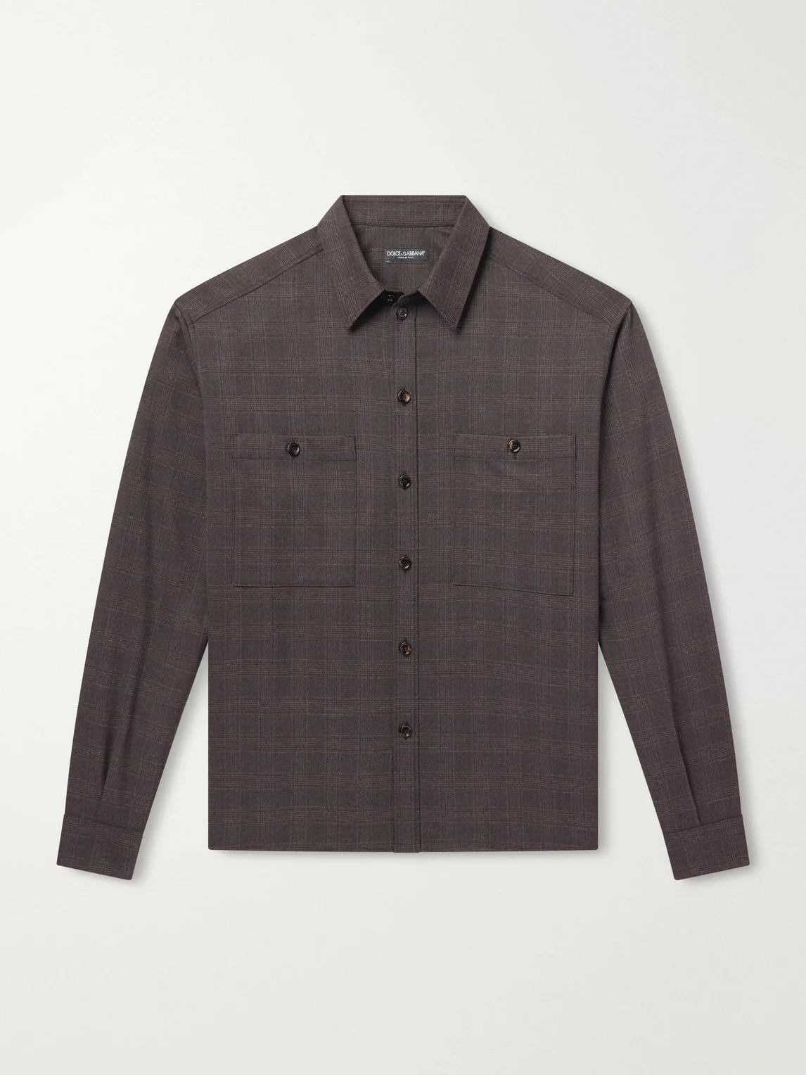Sartoriale Checked Wool-Blend Shirt - 1