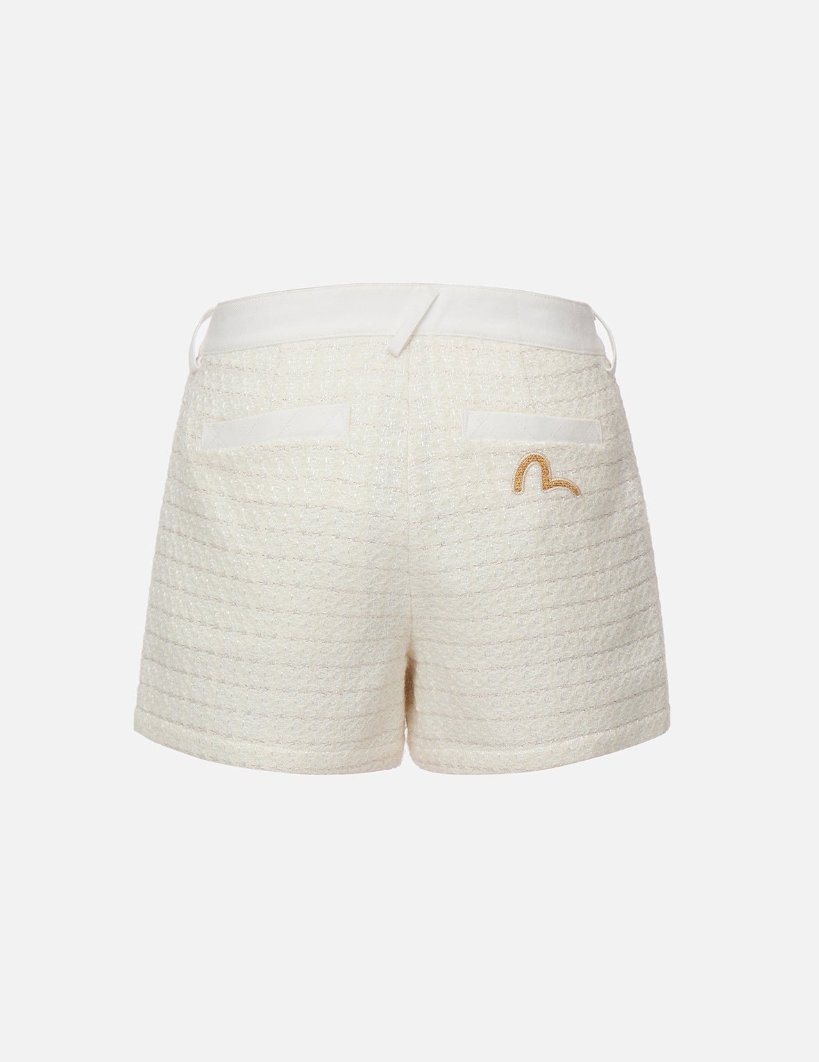 Seagull Embroidery Tweed Shorts - 2