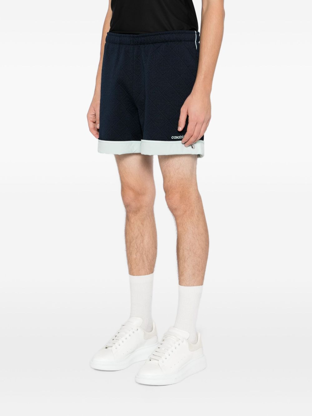 logo-embroidered shorts - 3