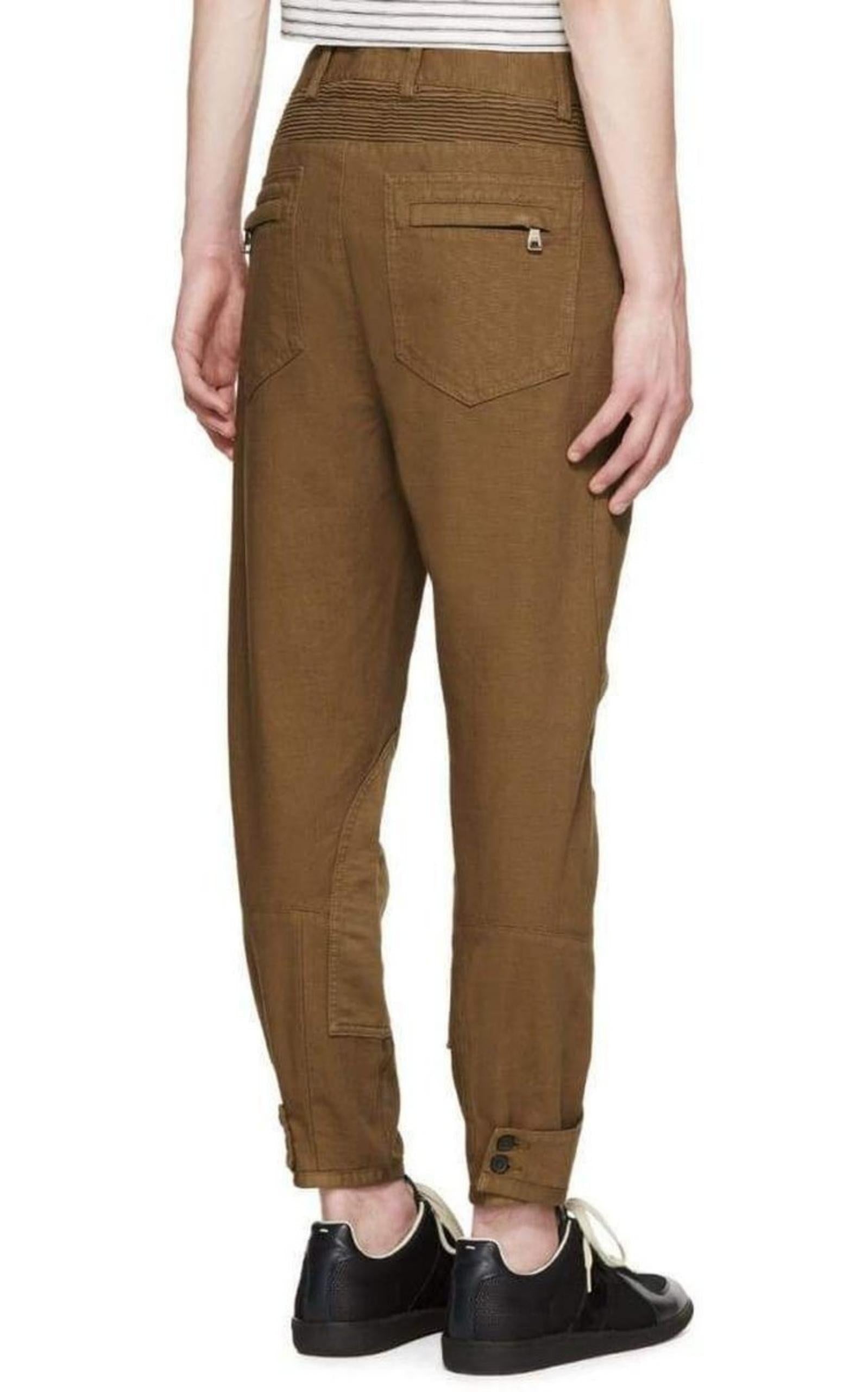 Brown Cropped Trousers - 6