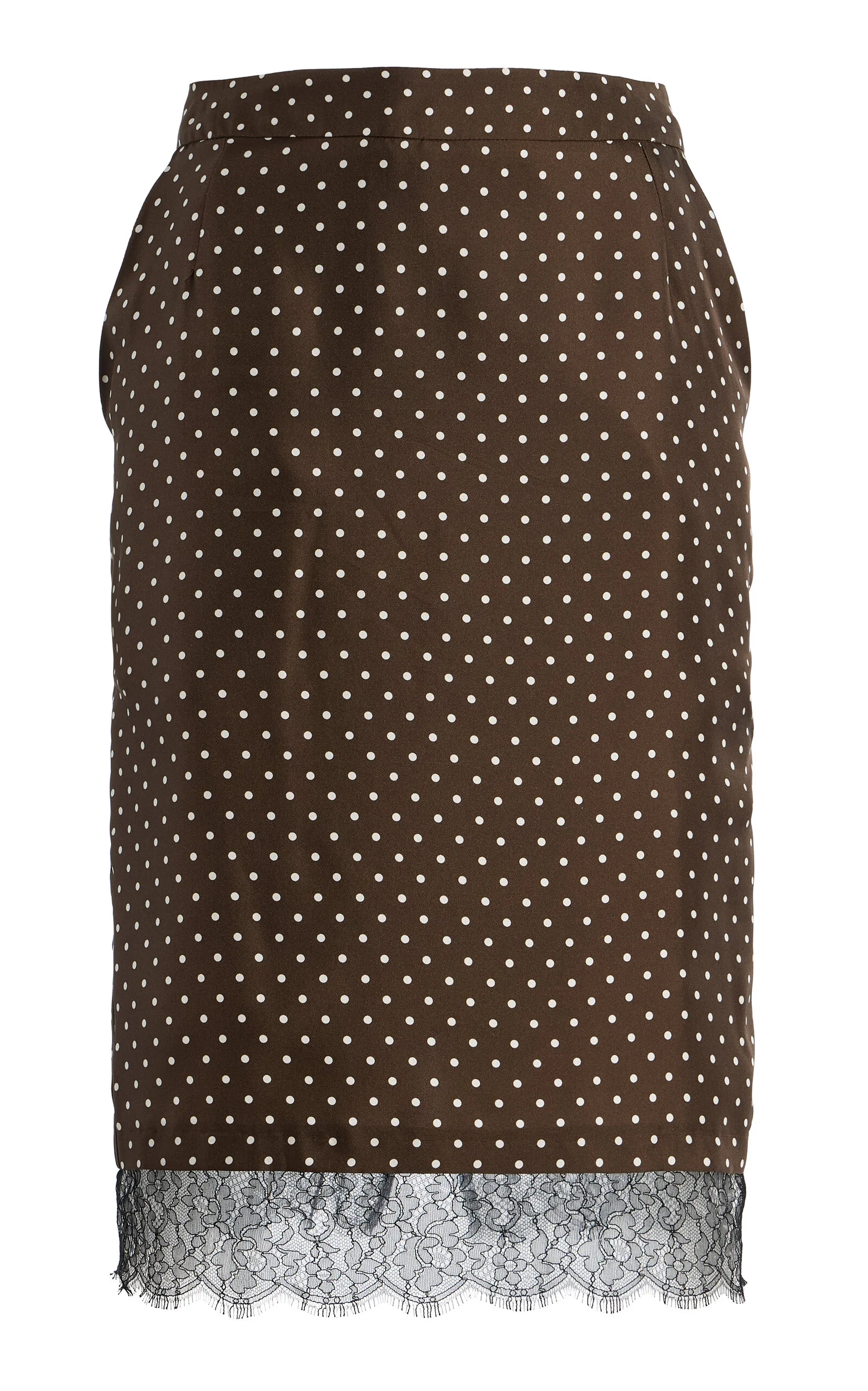Layla Polka Dot Silk Midi Skirt - 1