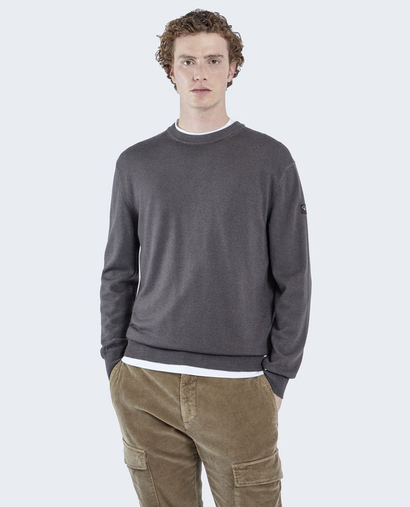Merino wool crew neck extra-fine dyed garment 2