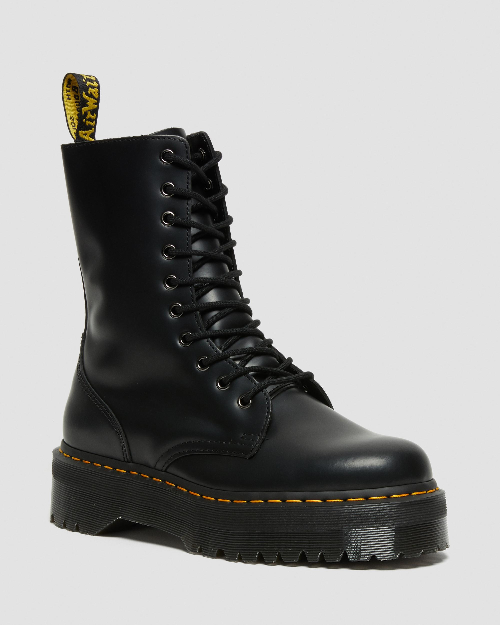 Jadon Hi Boot Smooth Leather Platforms - 2
