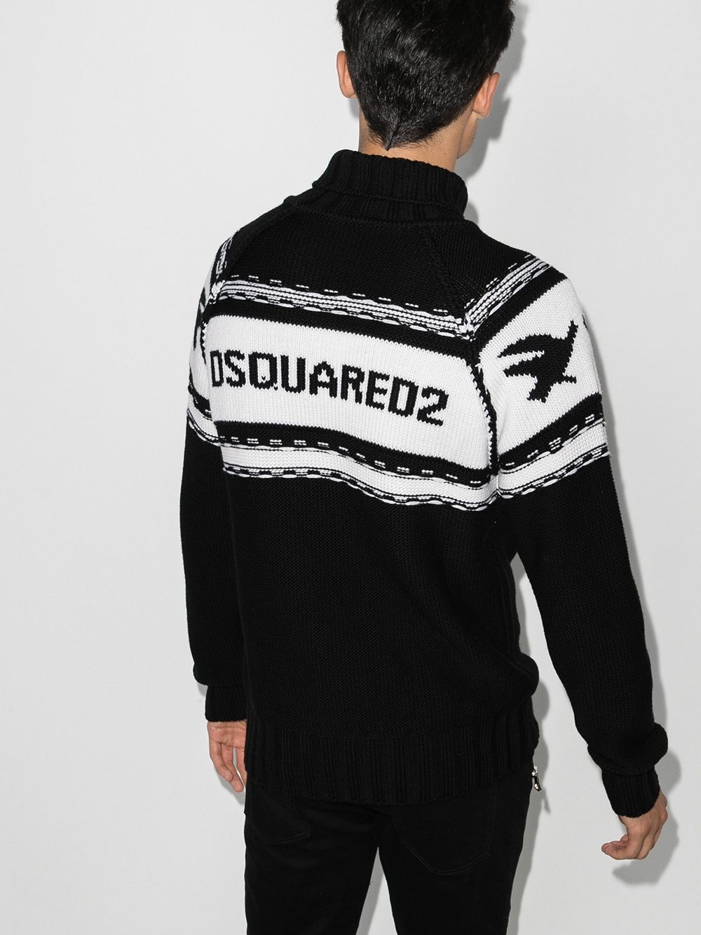 Dsquared2 Icon logo roll-neck jumper - 3