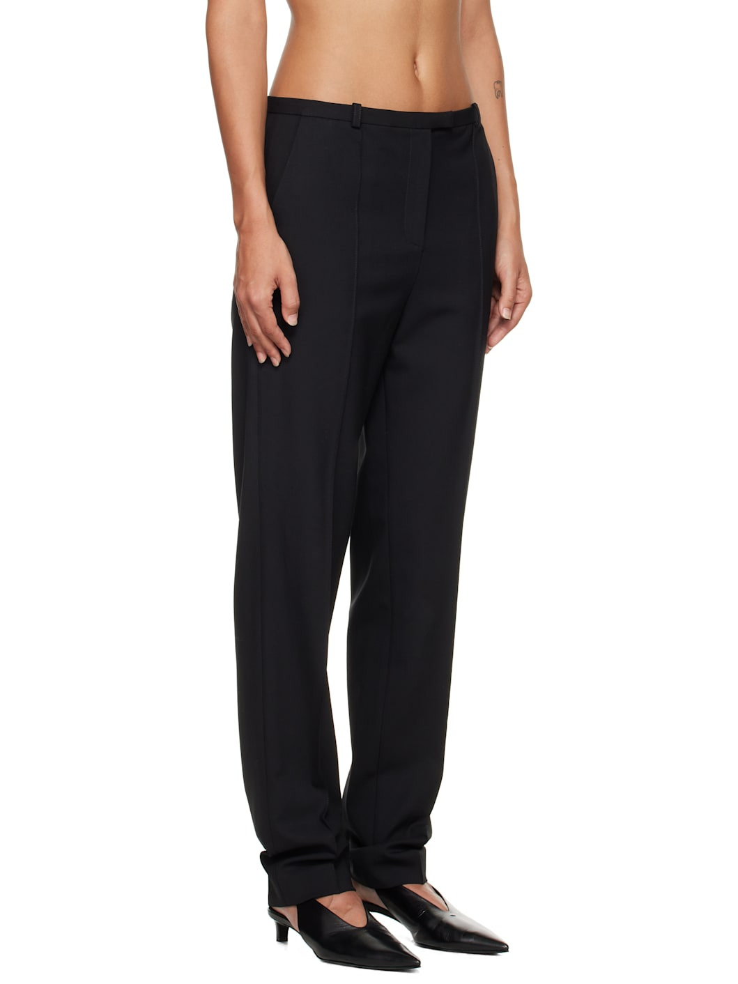 Black Malka Fitted Trousers - 2