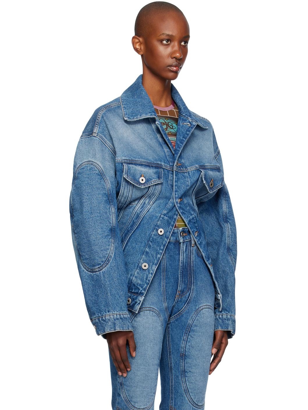 Blue Lacing Denim Jacket - 2