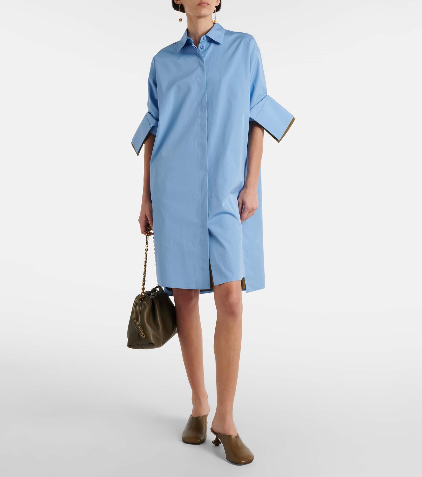 Cotton poplin shirt dress - 2