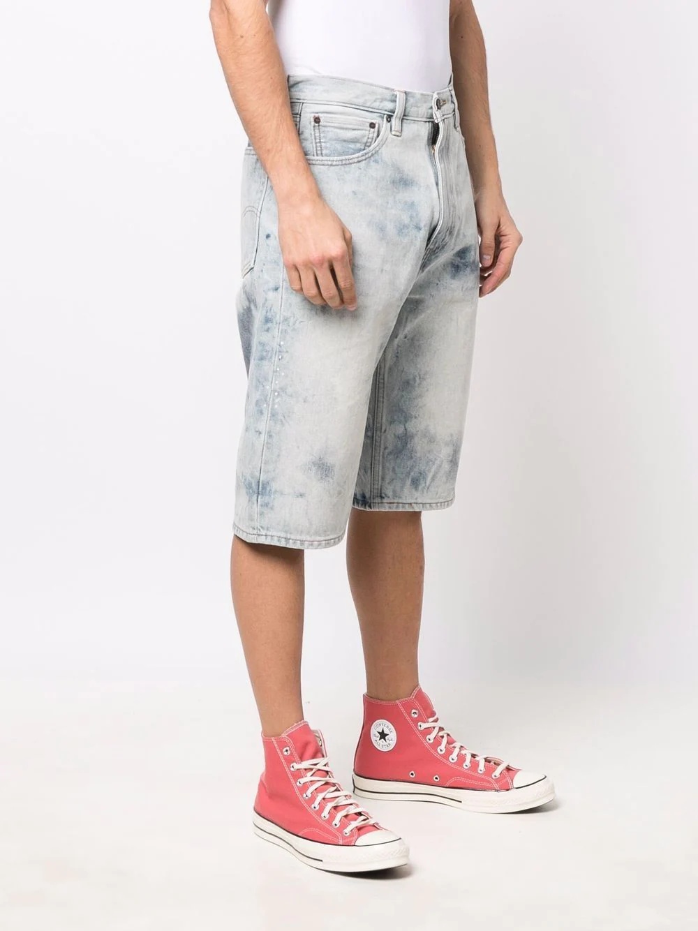 skate baggy denim shorts - 3