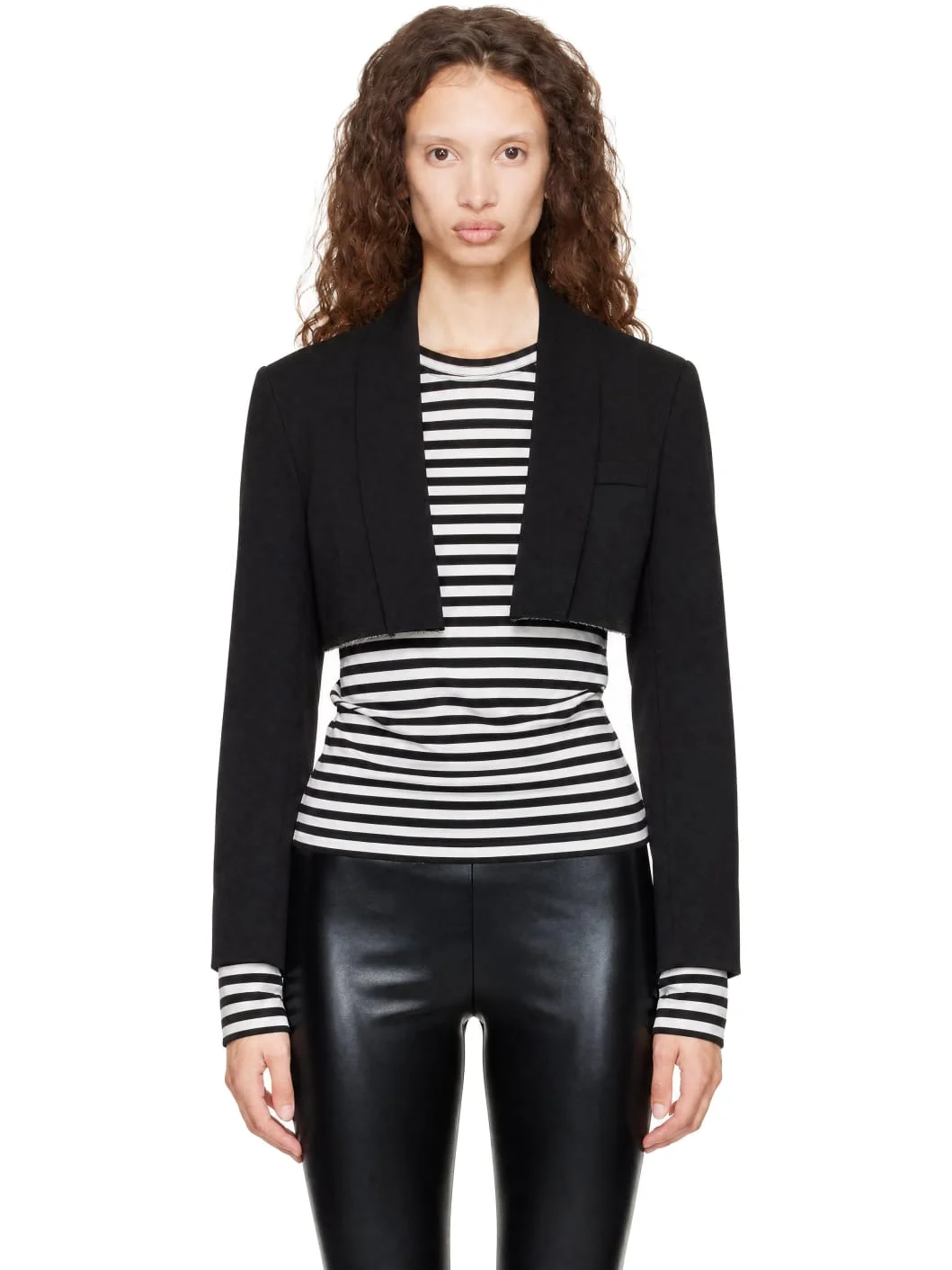 Black Wool Doeskin Jacket - 1