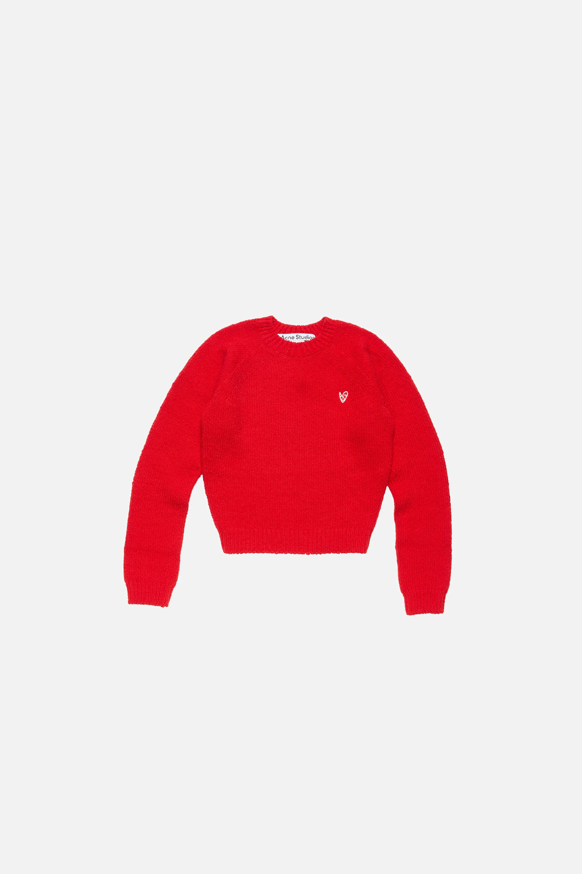 Cropped crewneck sweater - Bright Red - 6