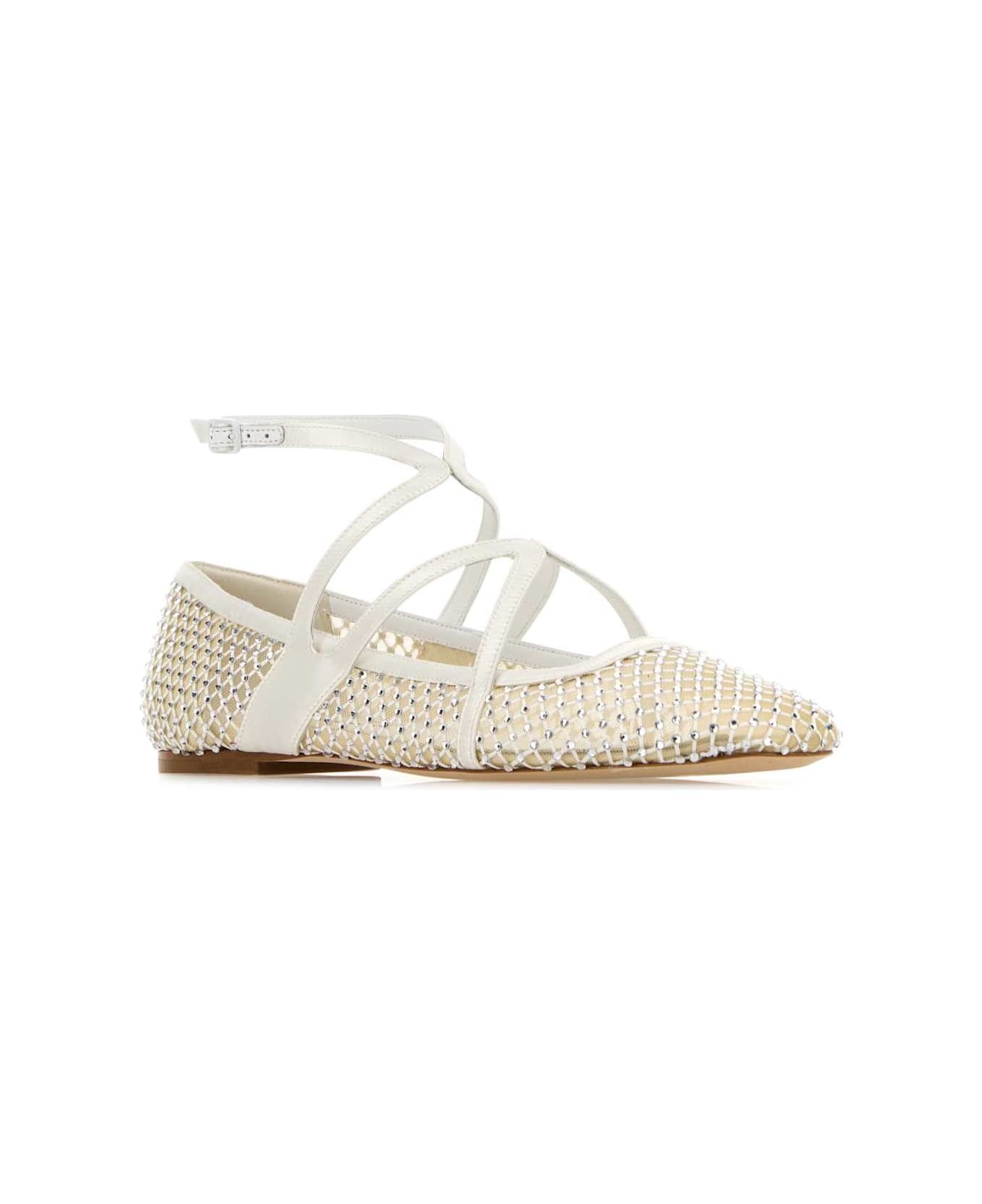 Embellished Mesh Astoria Ballerinas - 2