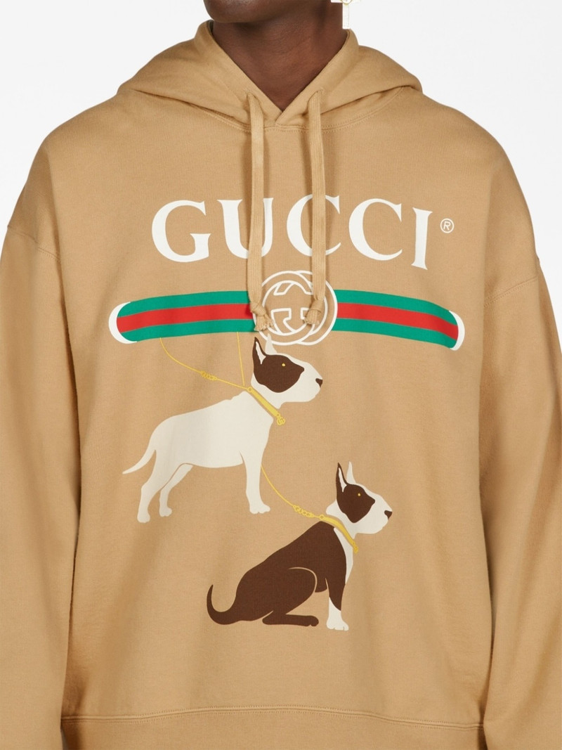 GG-logo print cotton sweatshirt 5