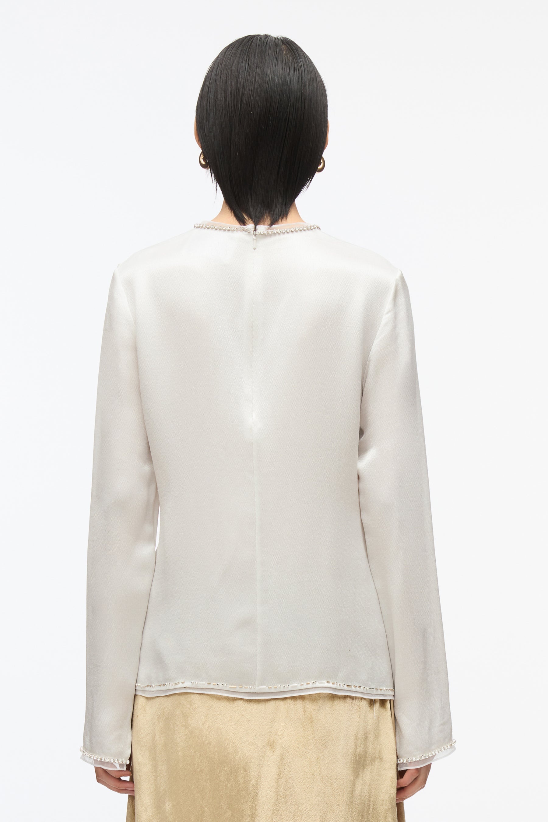 Satin Top With Crystal Embellishment - 5
