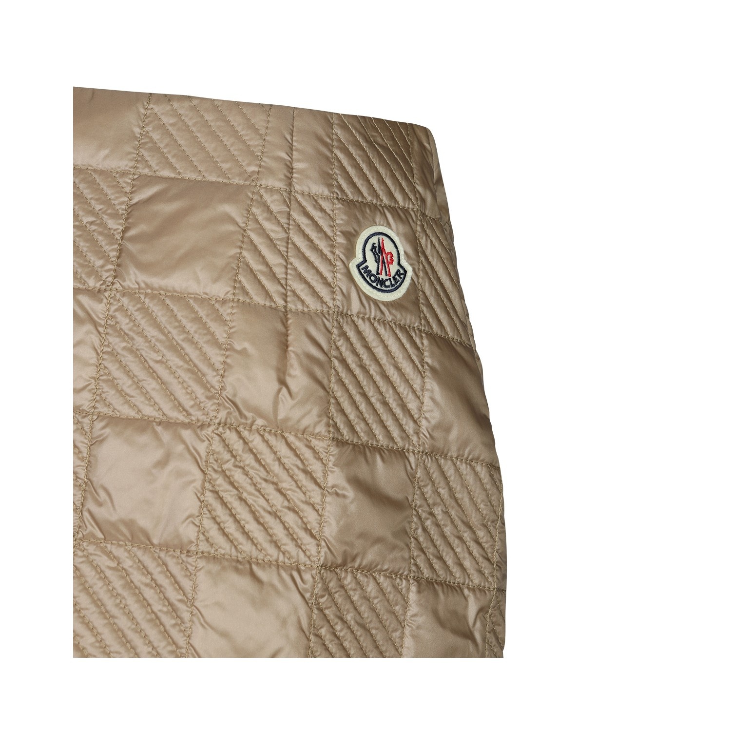 ミニスカート MONCLER Women Mini Skirts 093 2D000 01 788LM034 Beige Moncler Mini Gabardine A-Line Skirt - Beige | Editorialist