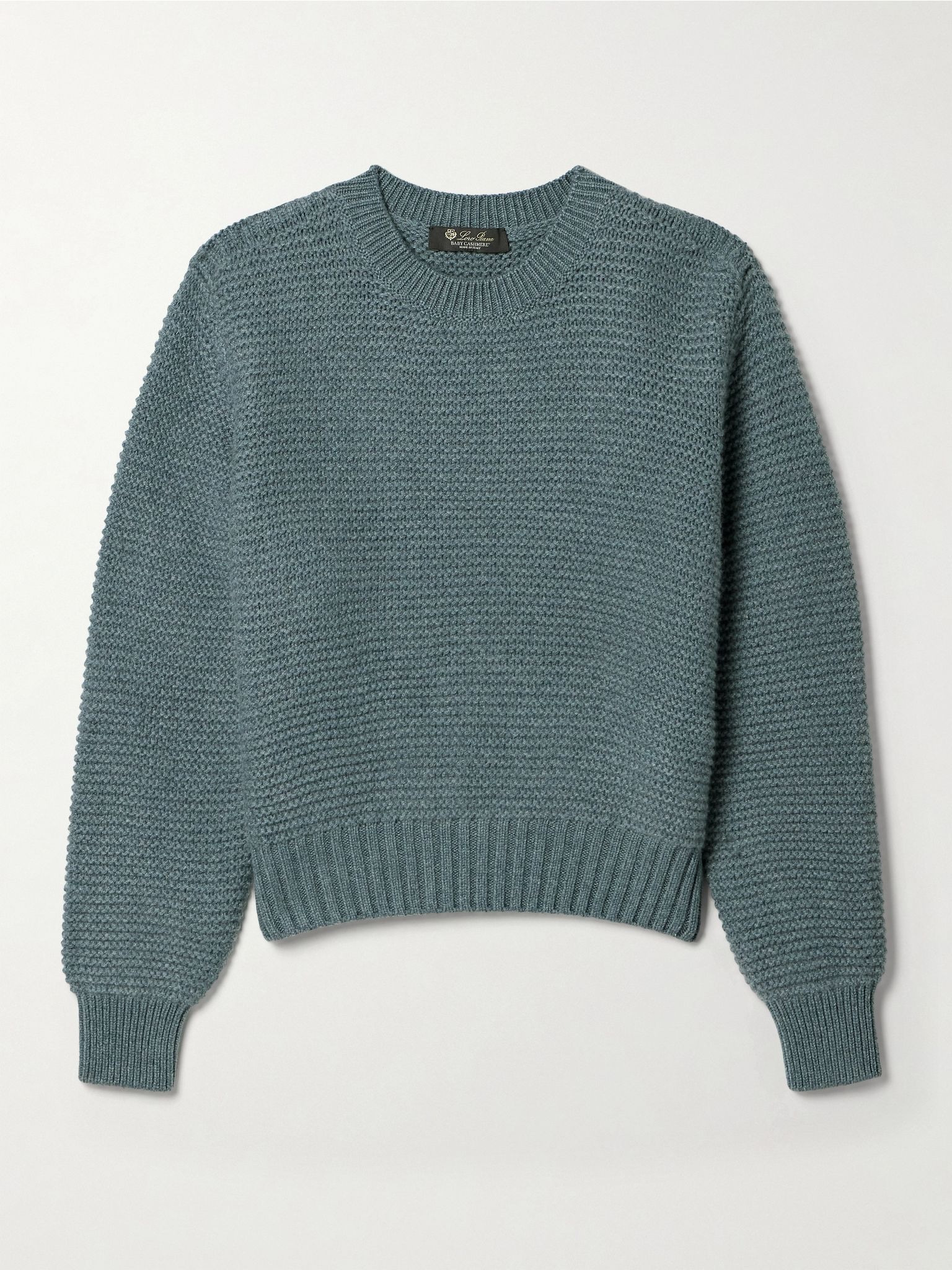 Ashi cropped ribbed cashmere sweater Blue - 1