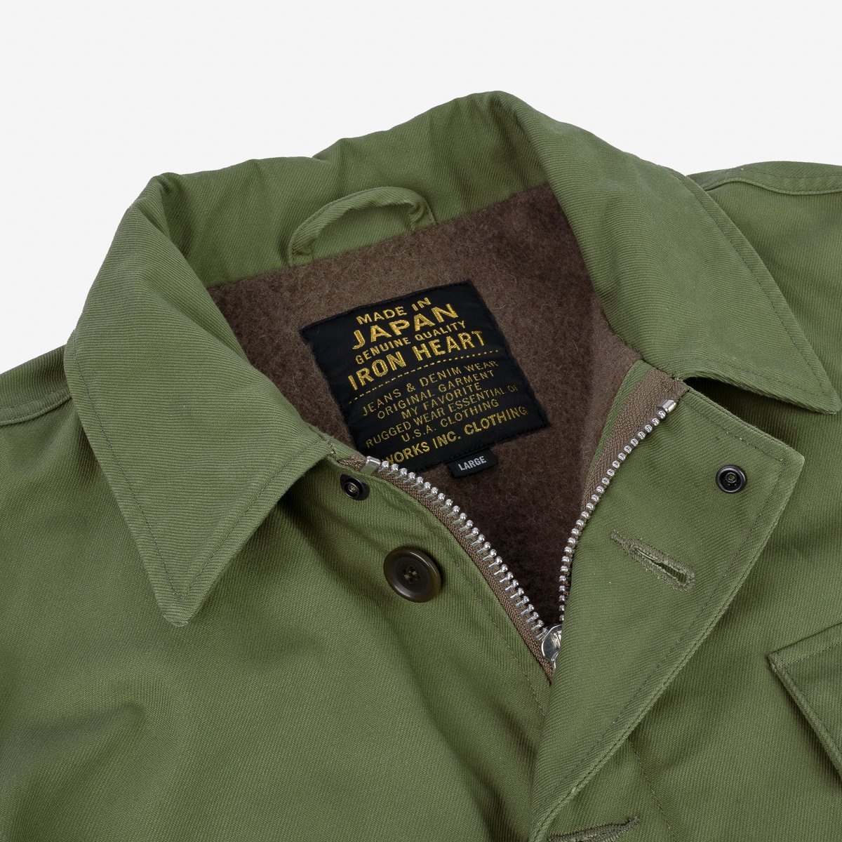 IHM-39-OLV Military Serge A2 Deck Jacket - Olive - 9