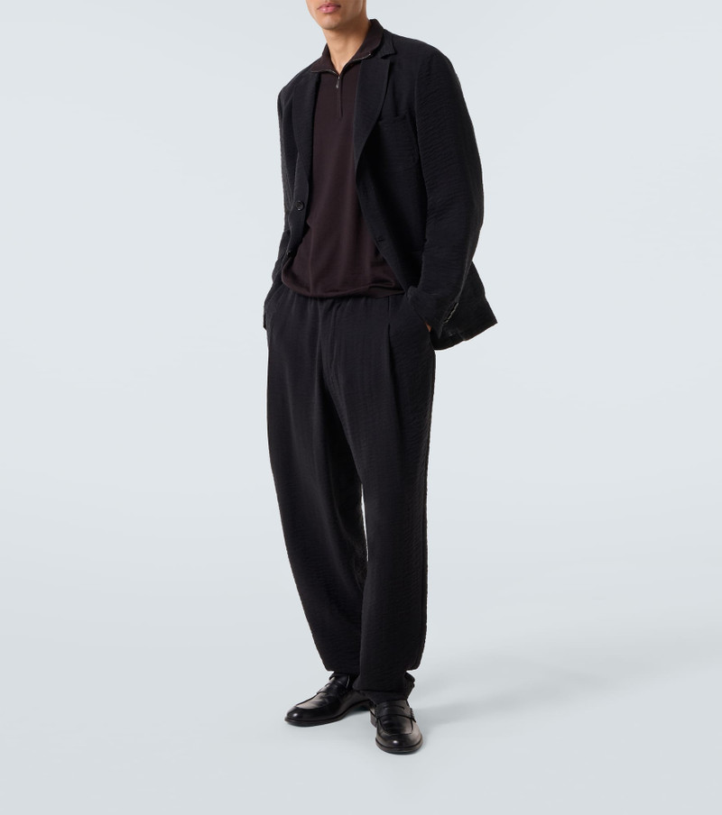 GIORGIO ARMANI Virgin wool half-zip sweater outlook