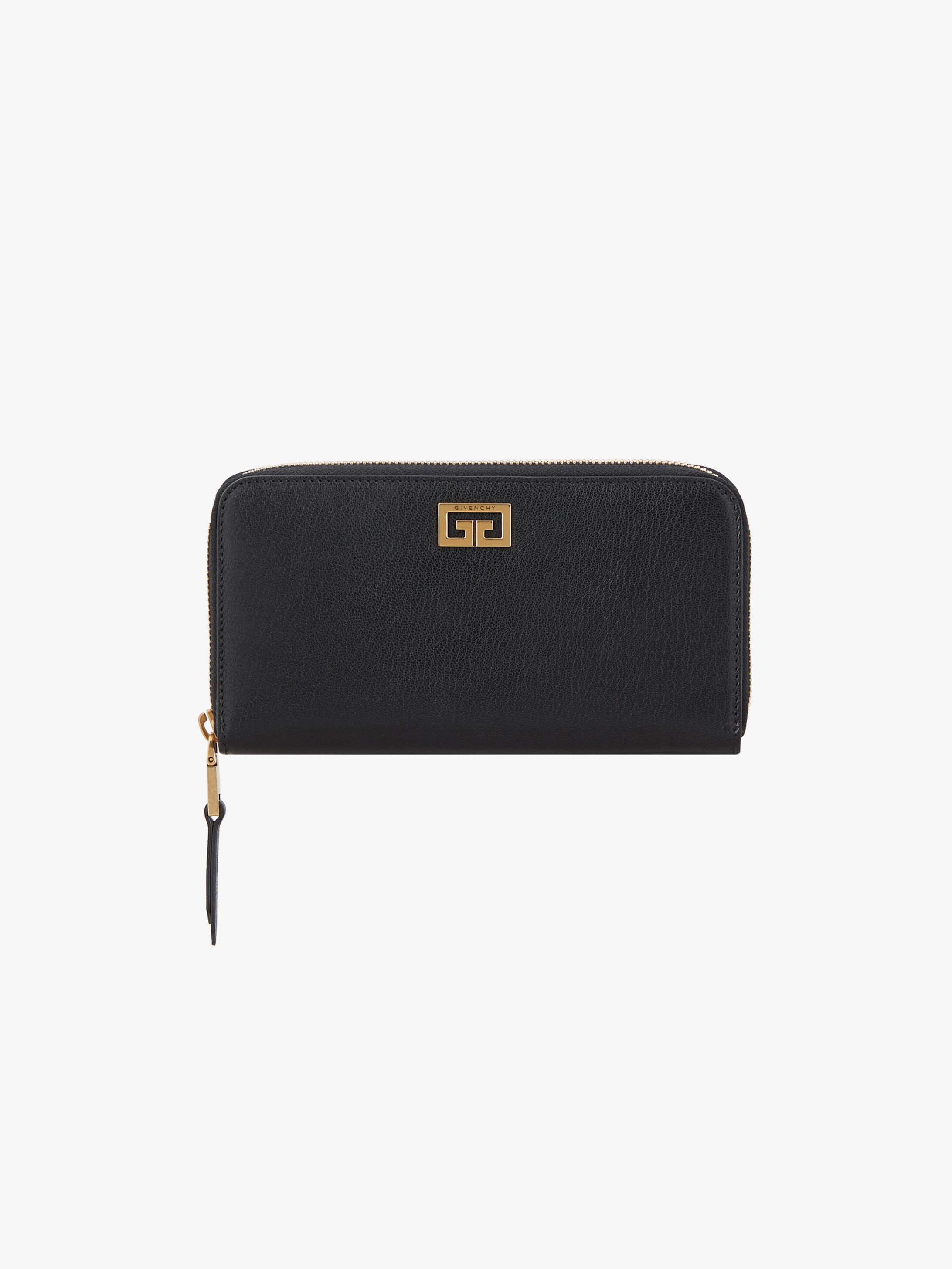 Long GV3 zipped wallet in leather - 1