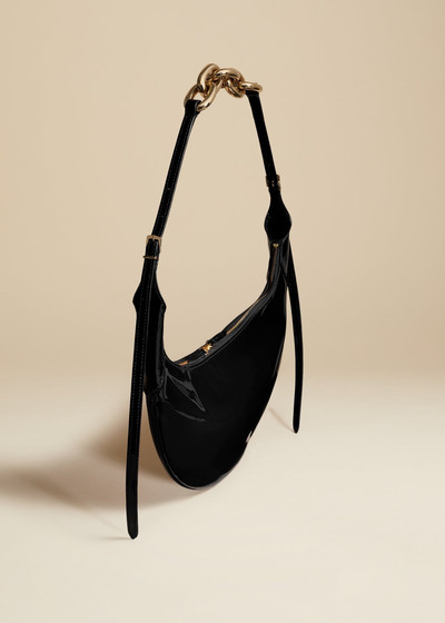 KHAITE The Alessia Shoulder Bag in Black Patent Leather outlook