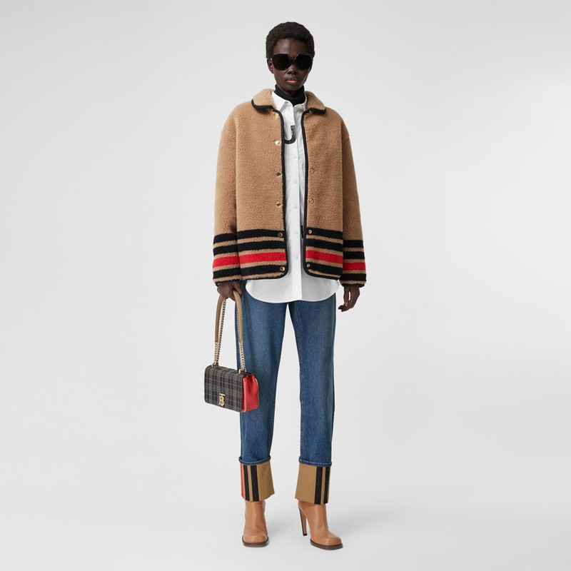 Burberry Straight Fit Striped Cuff Washed Jeans outlook