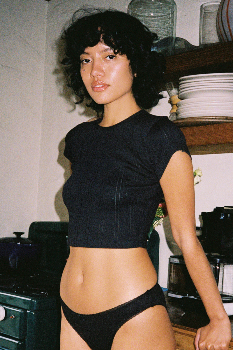 Cou Cou The Baby Tee Black outlook