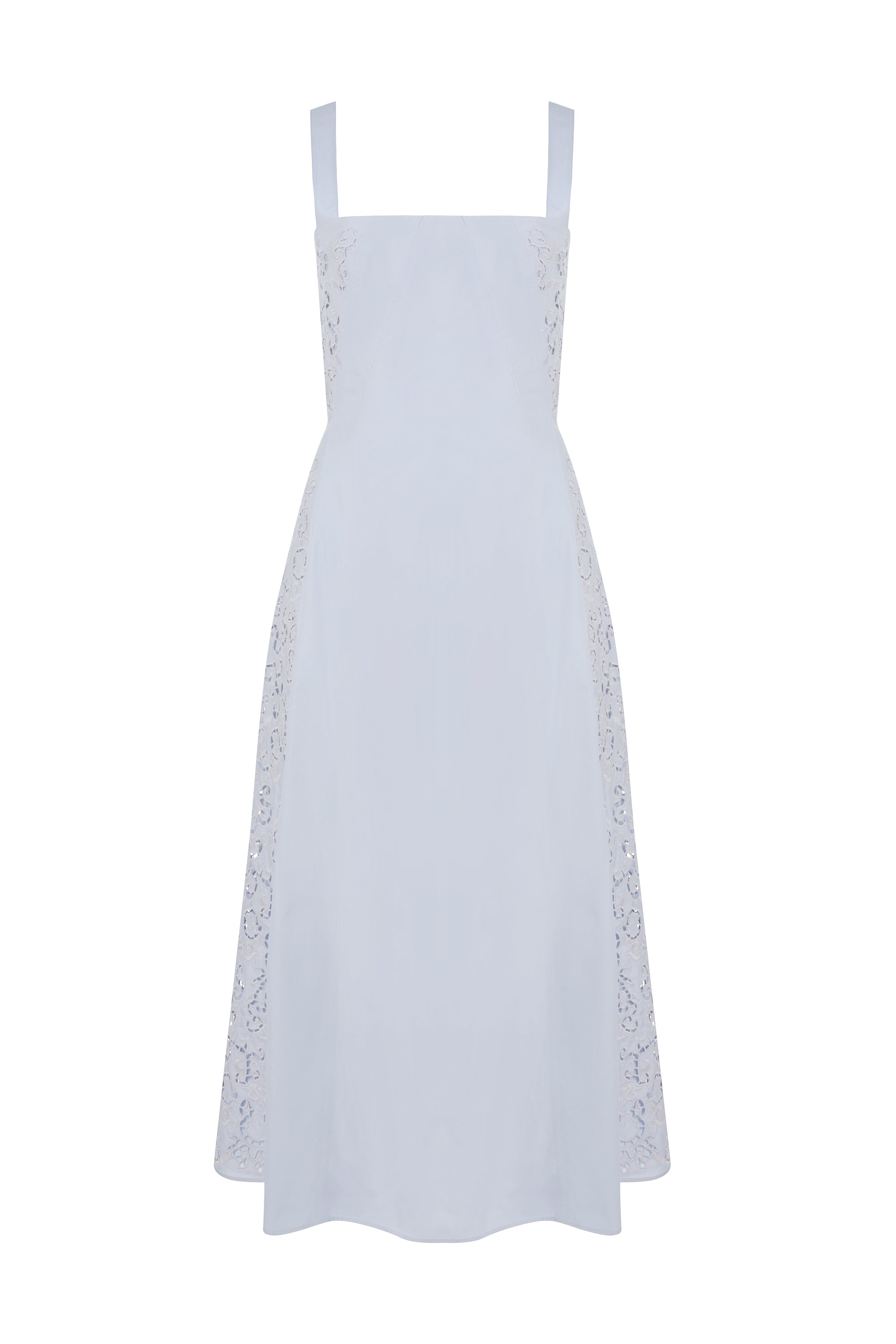 Lenya Lace Dress in Light Blue Cotton - 1