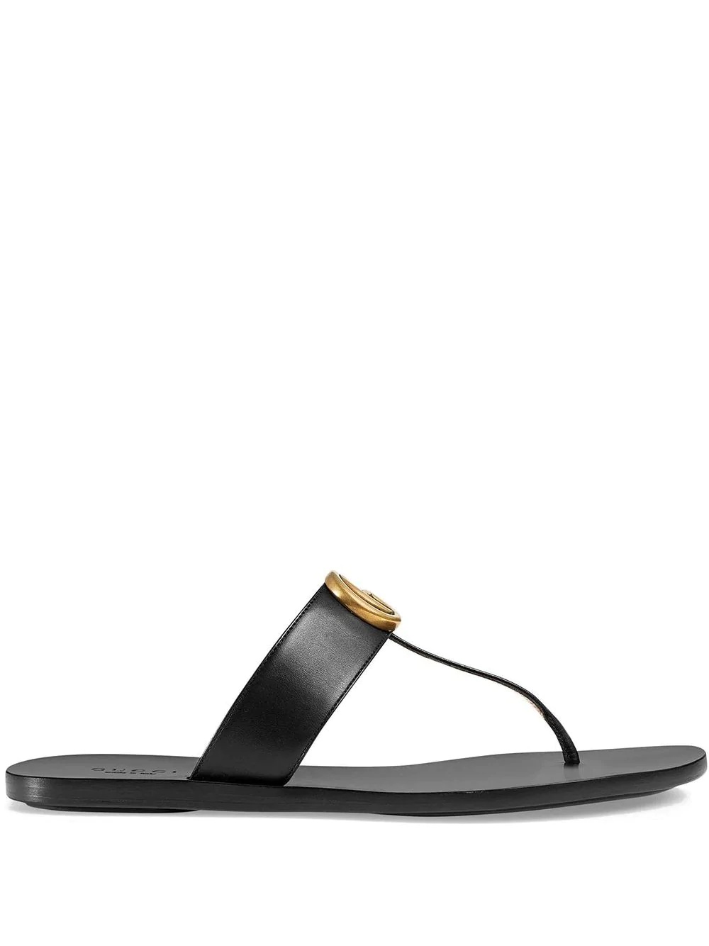 Double G leather thong sandals - 1