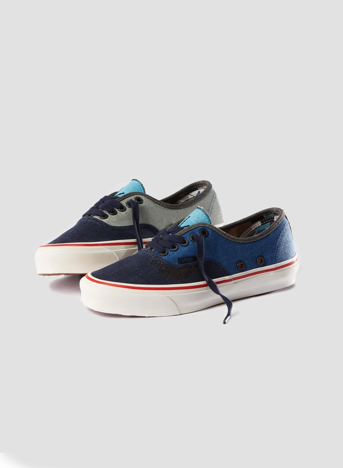 Vans Vault x Nigel Cabourn OG Authentic LX in Crazy Navy Mix - 2