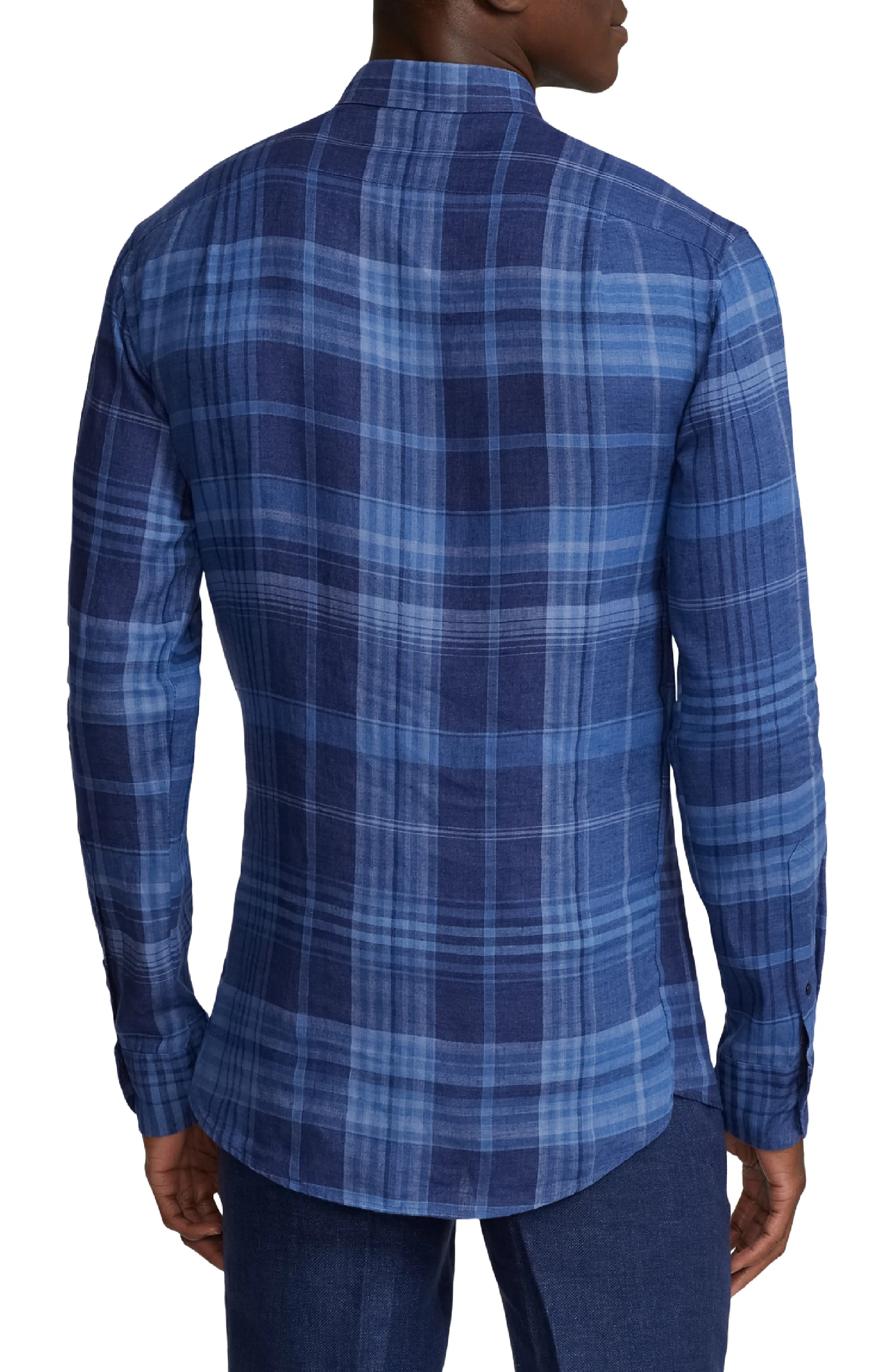 Cooper Plaid Linen Sport Shirt - 2