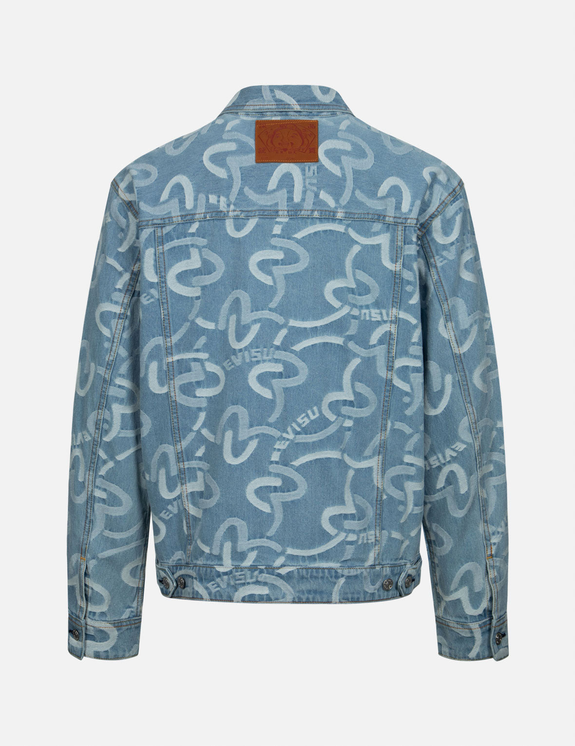 ALLOVER SEAGULL JACQUARD RELAX FIT DENIM JACKET - 2