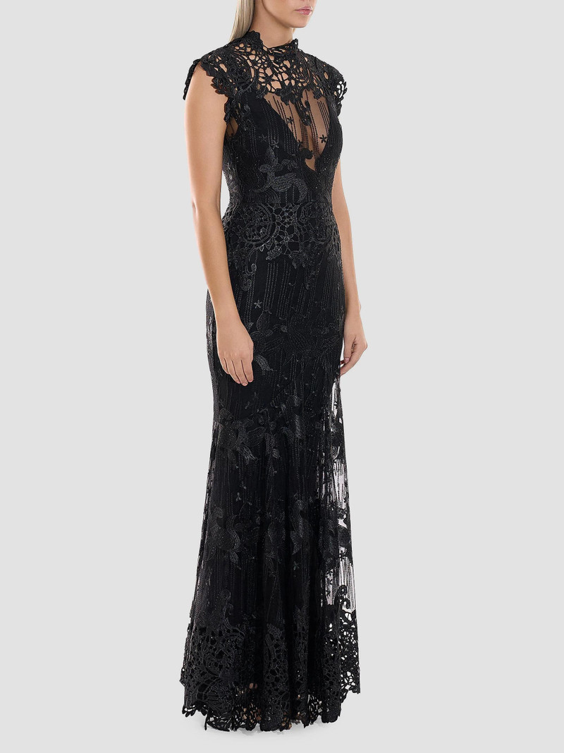 Women's Stolen Dreams Lace Floral-Appliqué Mermaid Gown - Black 4
