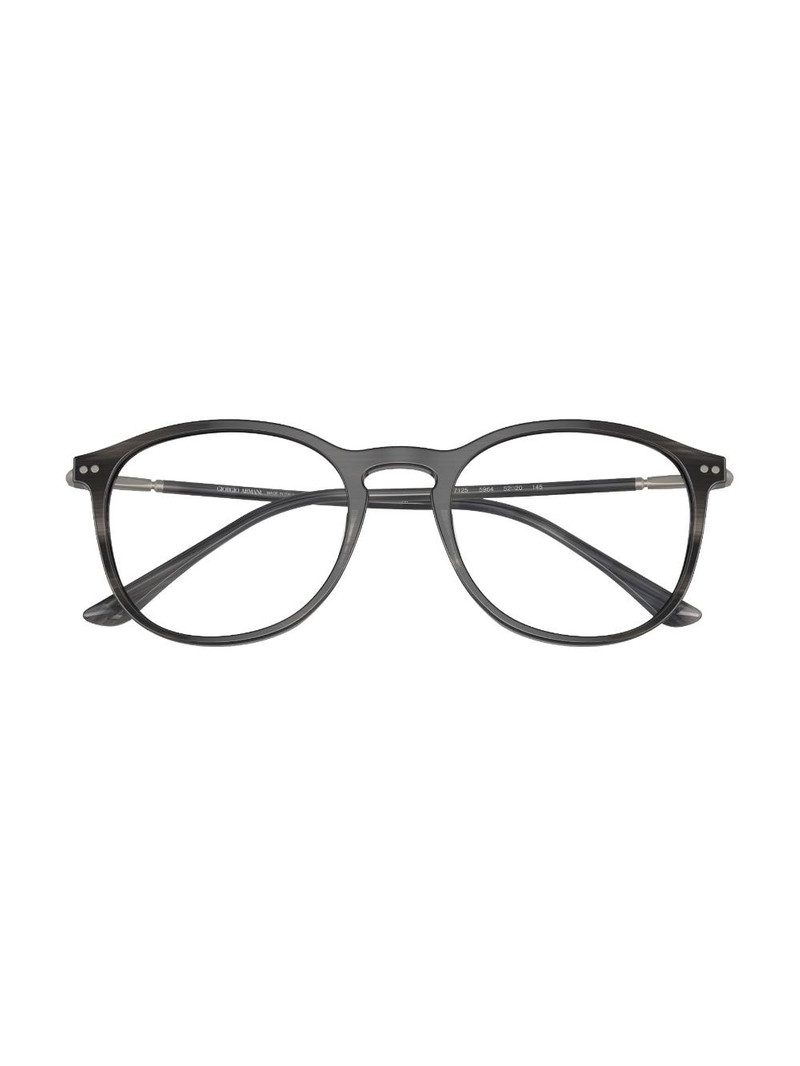 striped round-frame glasses 5