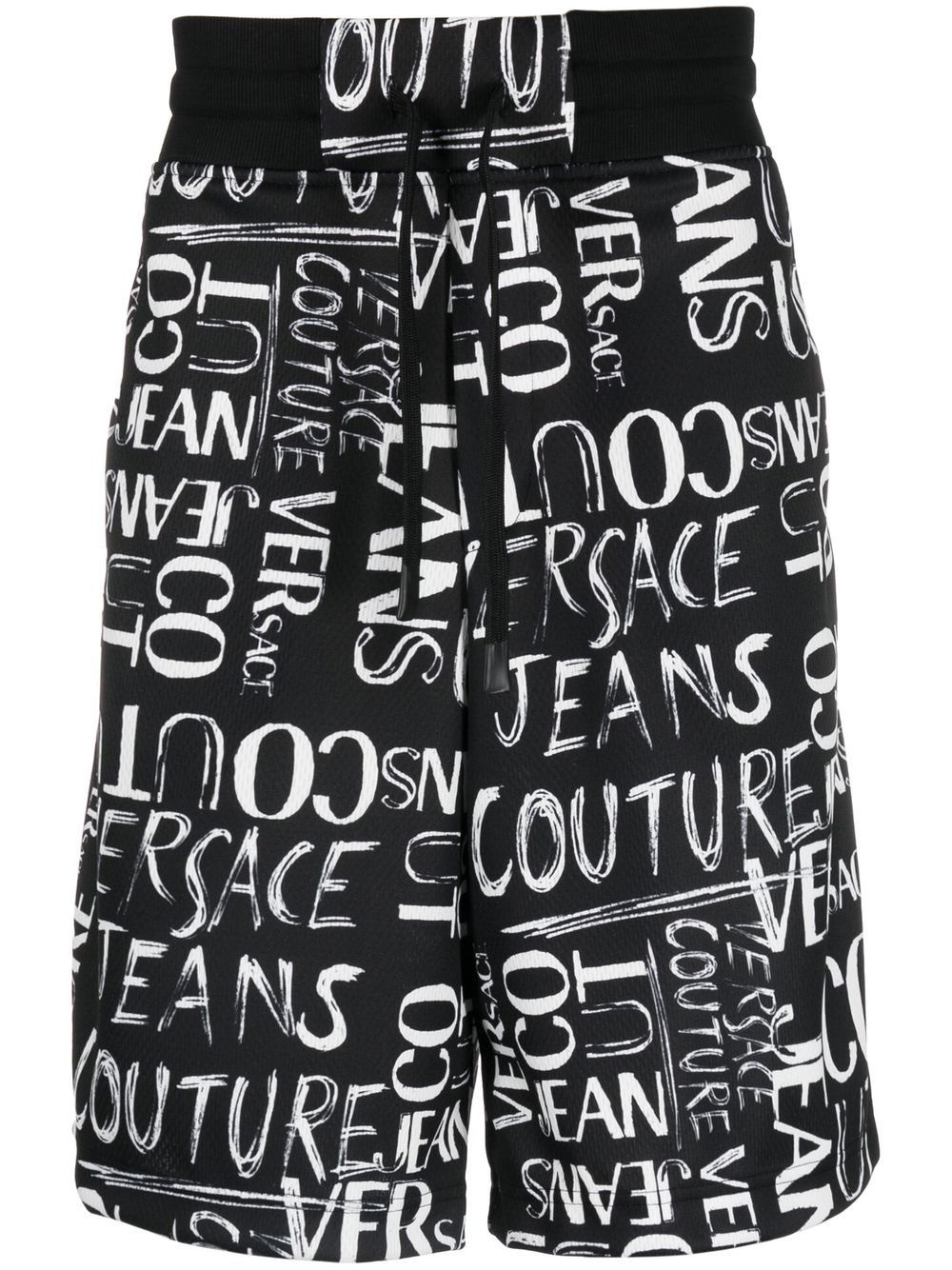 logo-print track shorts - 1
