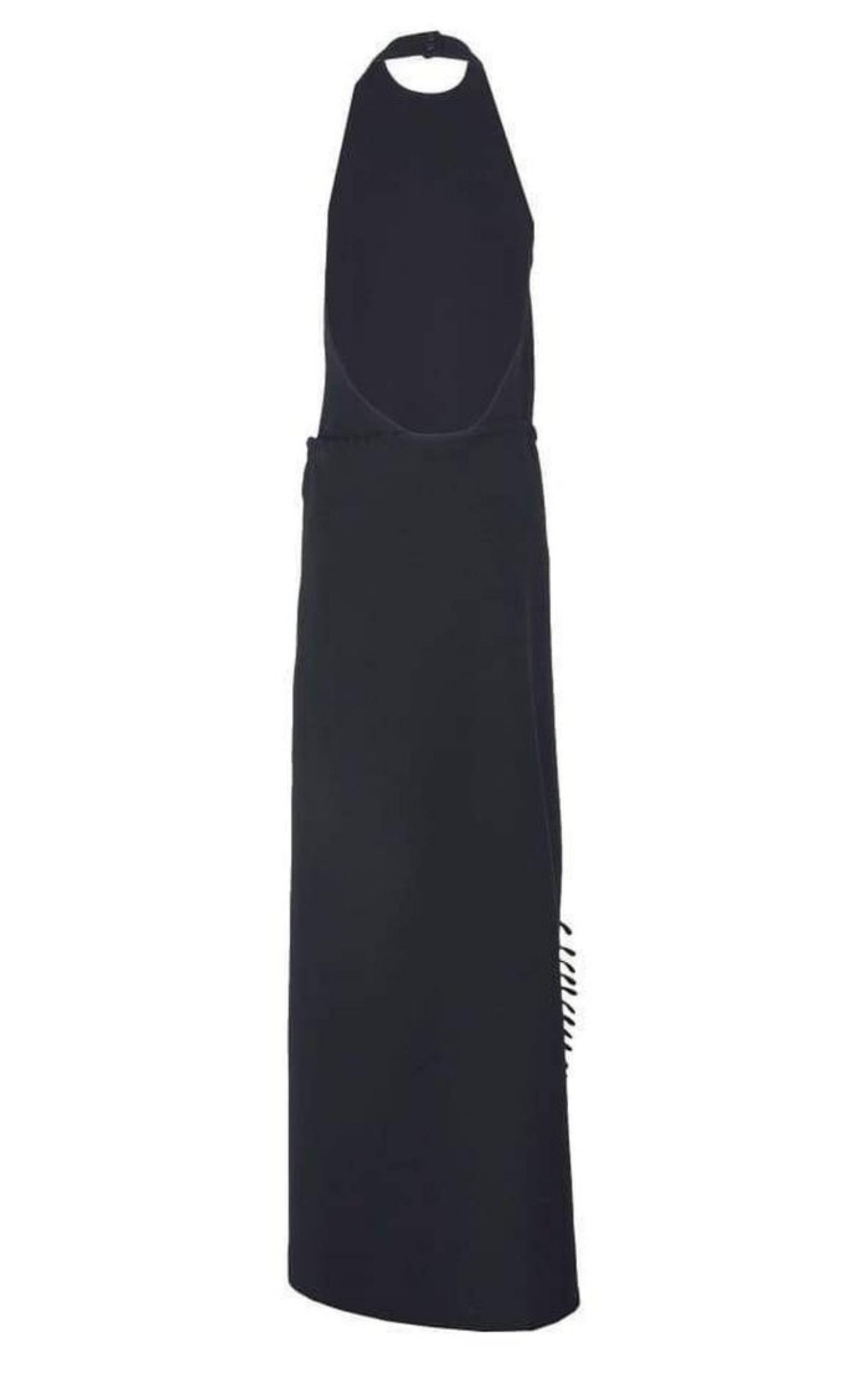 Black Sleeveless Fringed Dress - 4