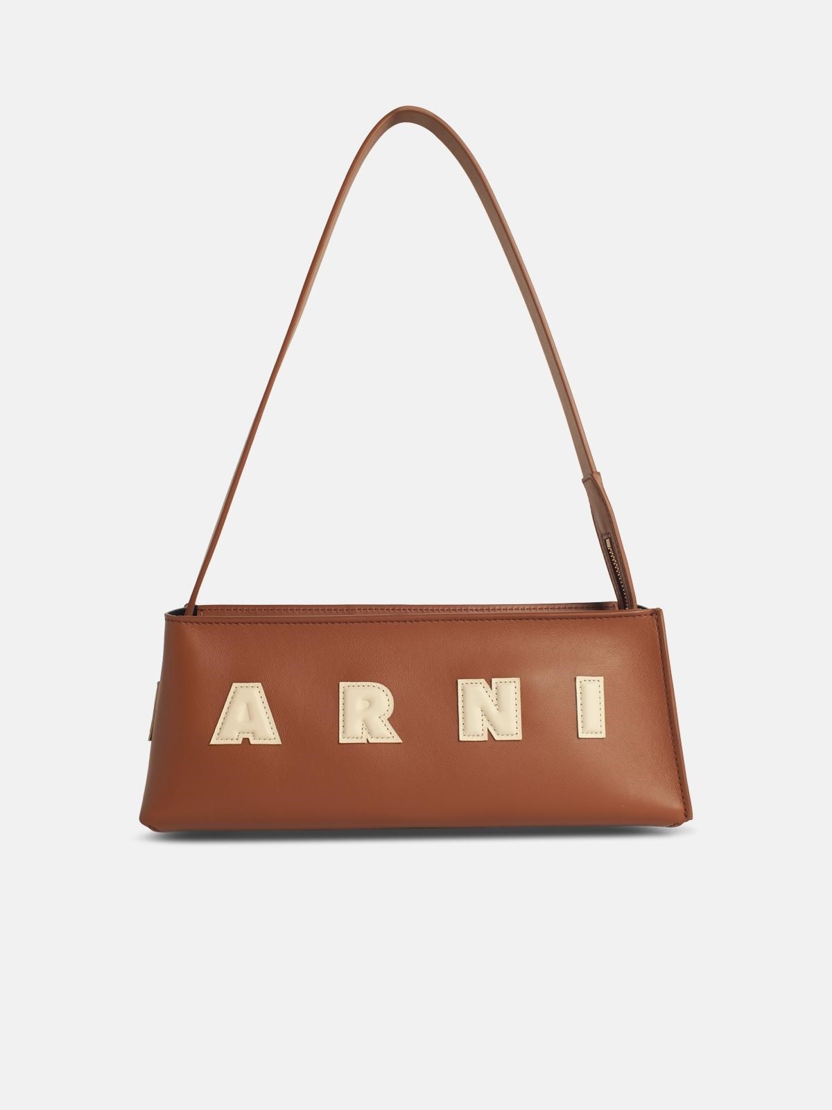 MUSEO BAGUETTE BAG IN BROWN LEATHER - 1