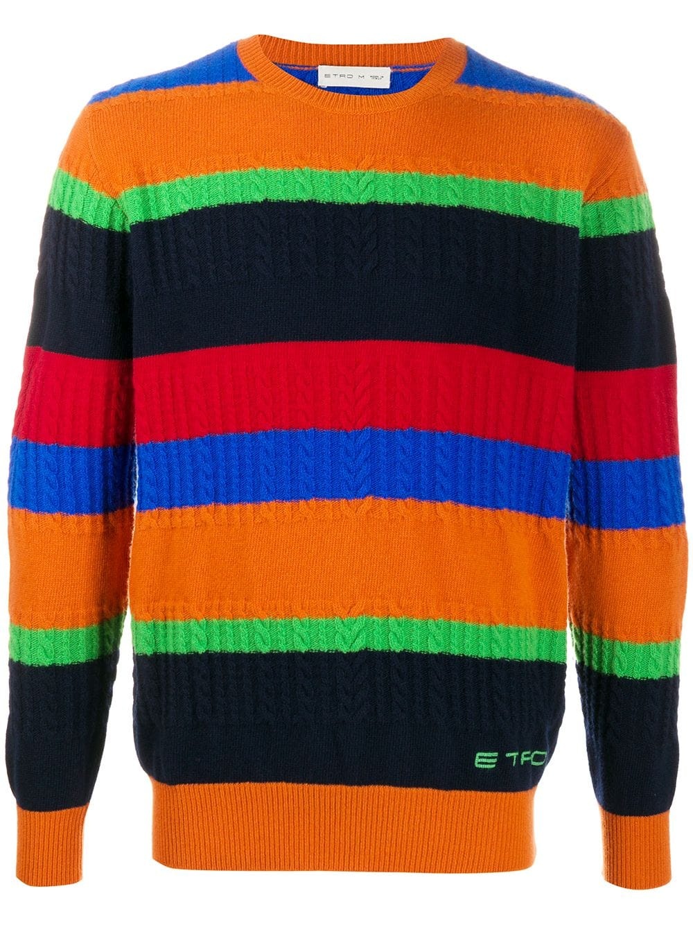 striped wool jumper - 1