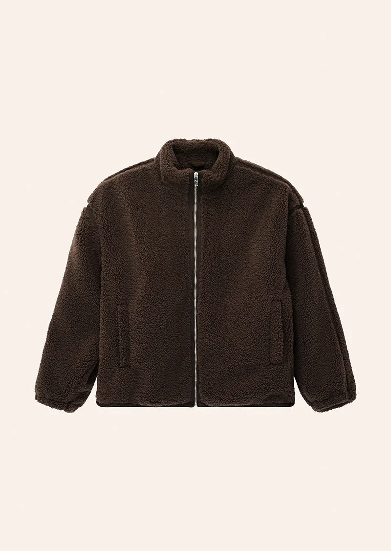 SURGE TEDDY JACKET IN COFFEE - 1