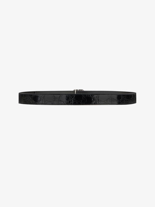 REVERSIBLE BELT IN LEATHER WITH G CHAIN BUCKLE - 2